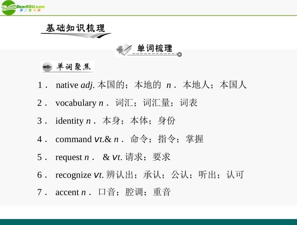 高考英语一轮复习 Unit 2 English around the world课件 新人教版必修1_第2页