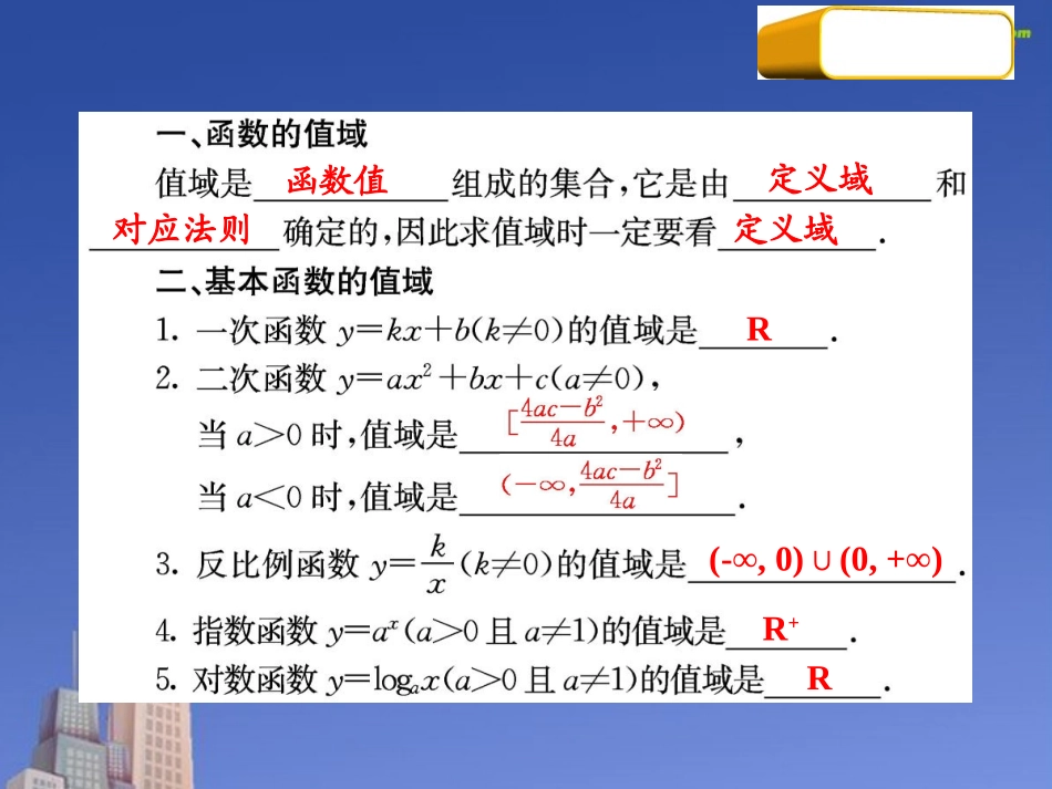 高三数学第一轮复习 考点09 函数的值域与最值课件 新人教版 课件_第2页