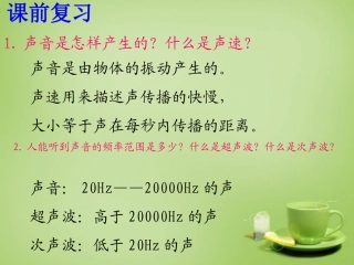 秋八年级物理上册 2.3 声音的利用课件 鲁教版 课件