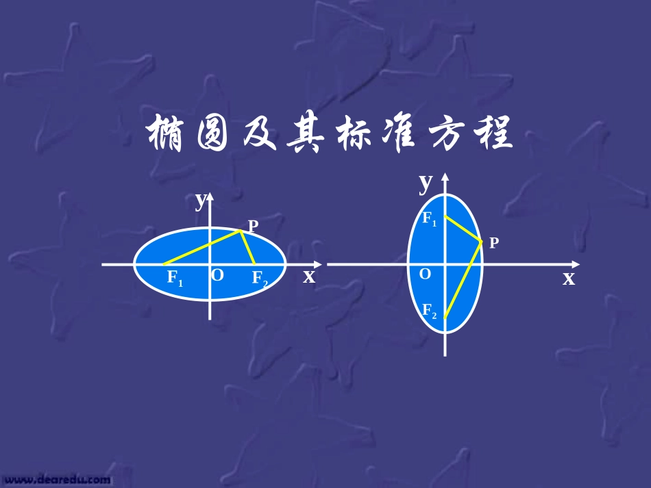 高二数学椭圆及其标准方程 人教版1 课件_第1页
