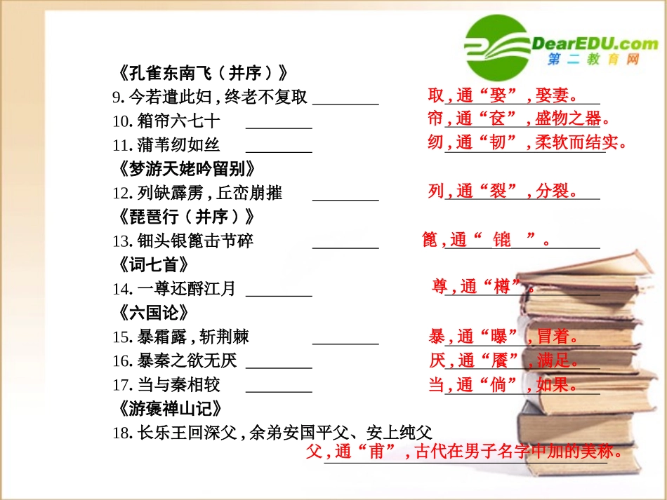 高考语文通晓课本知识点复习课件3-人教版第三册-2 课件_第3页