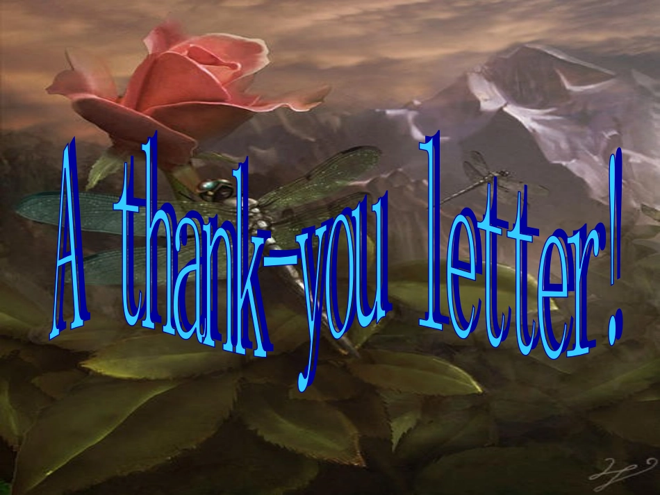 高一英语thank-you letter课件_第1页