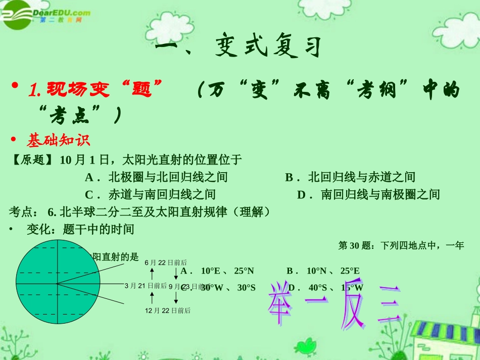 江苏省靖江市中考地理复习研讨学习材料-考究课件 湘教版 课件_第2页