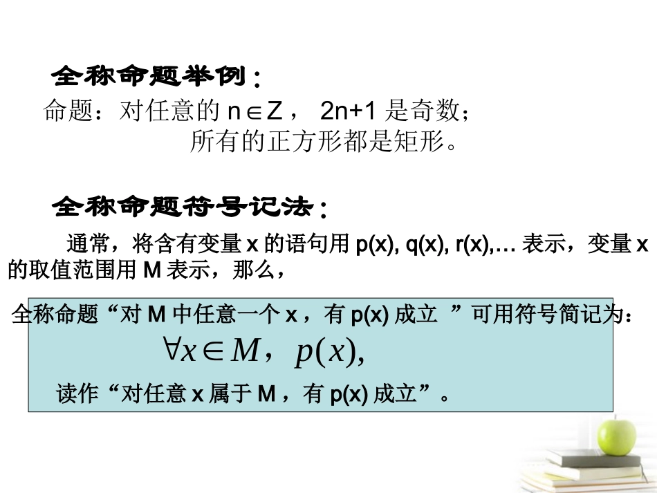 高中数学 14(全称量词与存在量词)课件二 新人教A版选修2-1 课件_第3页