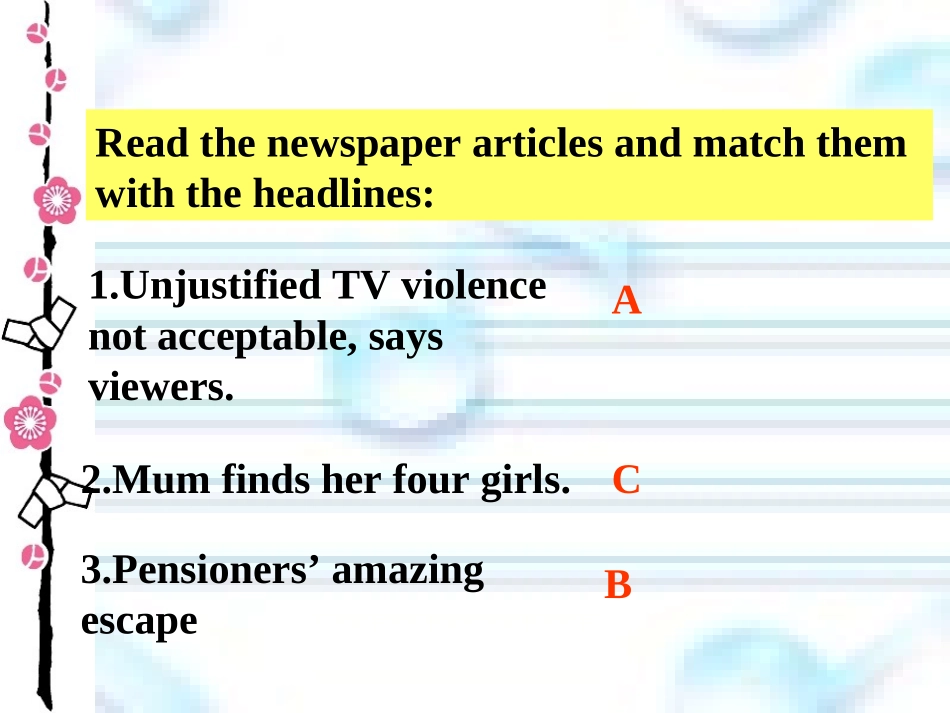 高中英语Unit 11 The Media-Lesson 4 What s in the Papers课件 北师大版 必修4 课件_第3页