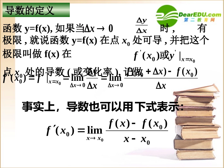 高三数学(导数)全章课件：2导数概念 课件_第2页