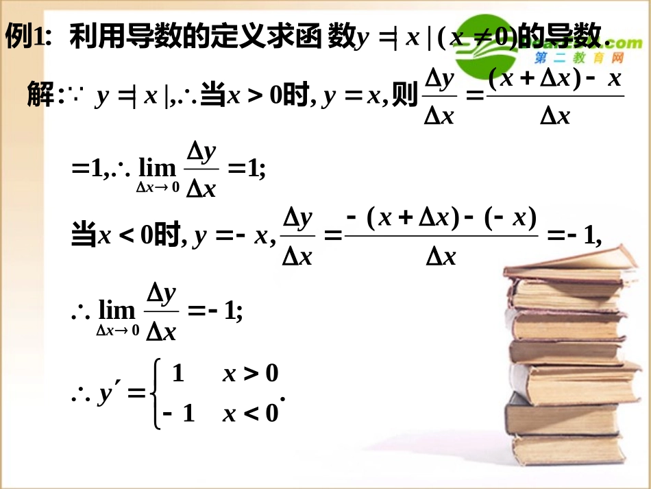 高三数学(导数)全章课件：2导数概念 课件_第3页