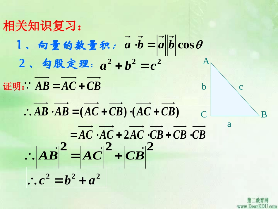 高一数学余弦定理课件_第2页