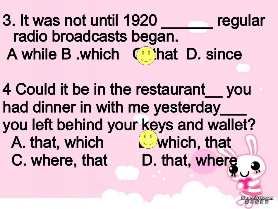 高二英语有关it用法的单项选择题课件 新课标 人教版 课件_第3页