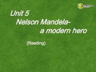 高中英语 Nelson Mandela-a modern hero课件