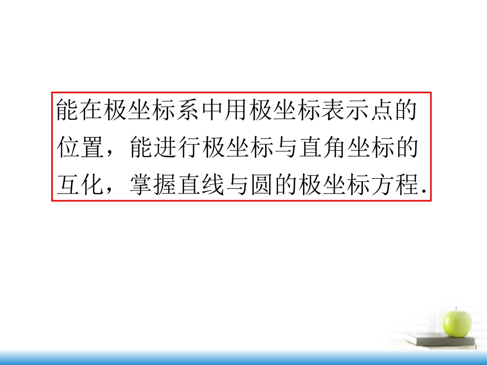 高考数学第一轮总复习 第66讲 极坐标系及简单的极坐标方程课件 文 (湖南专版)  课件_第3页