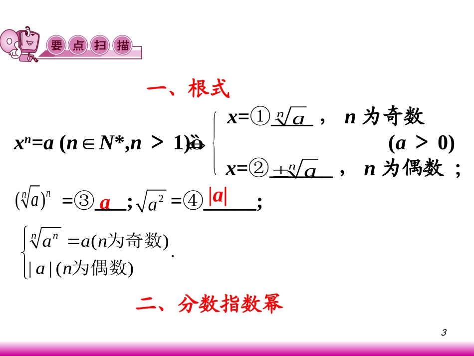 高考数学第一轮总复习2.8指数式与对数式课件 文 (广西专版) 课件_第3页