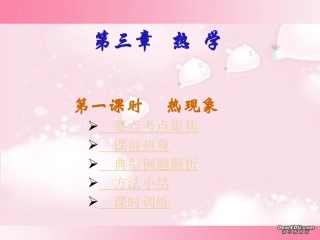 热学中考物理专题复习一 新课标 人教版 试题