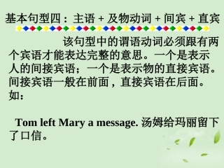 高考英语第一轮复习之写作技能提升 基本句型四 主语及物动词间宾直宾课件