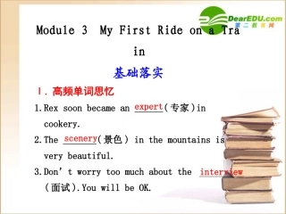 高中英语1 Module 3  My First Ride on a Train一轮复习课件外研版必修1 课件