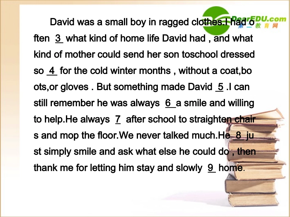 高三英语高考完形填空 一轮基础专题篇课件_第2页