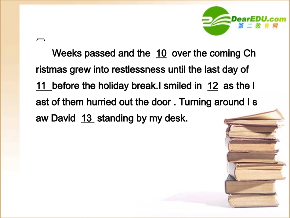 高三英语高考完形填空 一轮基础专题篇课件_第3页