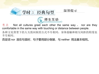 高中英语 Unit 4 Body language学时2经典句型课件 新人教版必修4 课件