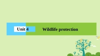 高中英语 Unit 4 Wildlife protection单元话题阅读课件 新人教版必修2 课件