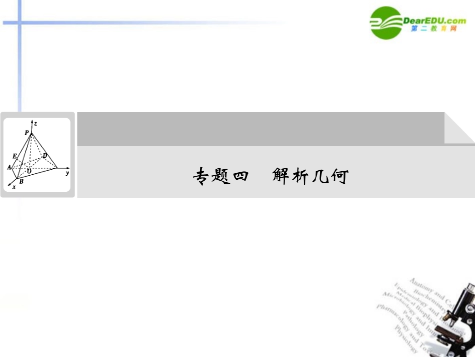 高考数学二轮复习 第1讲 直线与圆考点突破课件 新人教版 课件_第1页