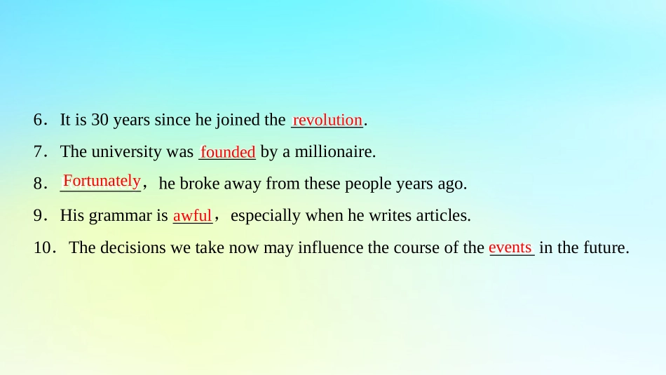 高中英语 Unit 2 Heroes Section Ⅳ Language PointsⅡLesson 2  Lesson 3课件 北师大版必修1 课件_第3页