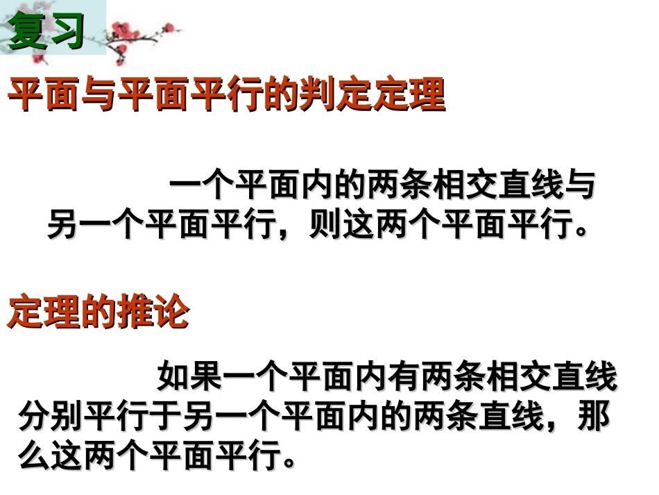 湖南省桃江县高一数学(224平面与平面平行的性质)课件_第2页