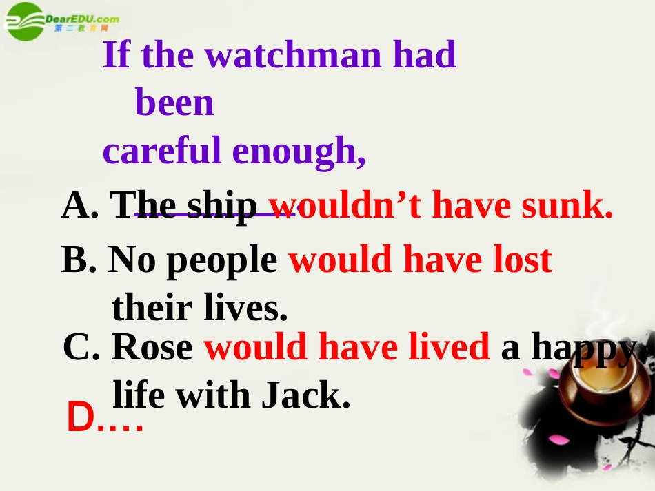 高中英语 M6 U3 虚拟语气课件 新人教版选修6 课件_第3页