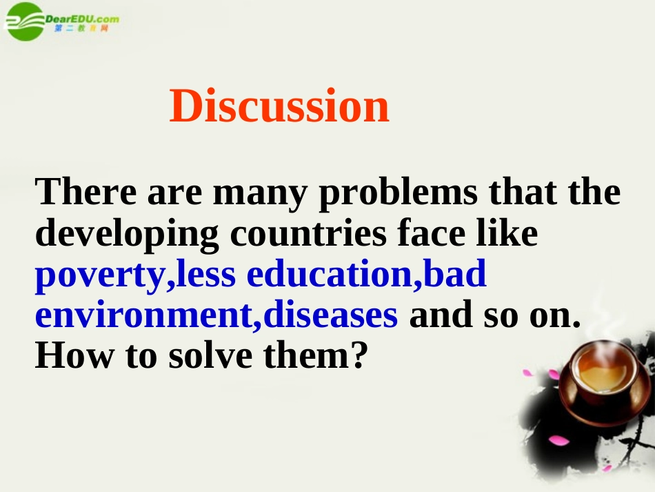 高中英语 Module2(Developing and Developed Countries)Culture corner课件1 外研版必修3 课件_第3页