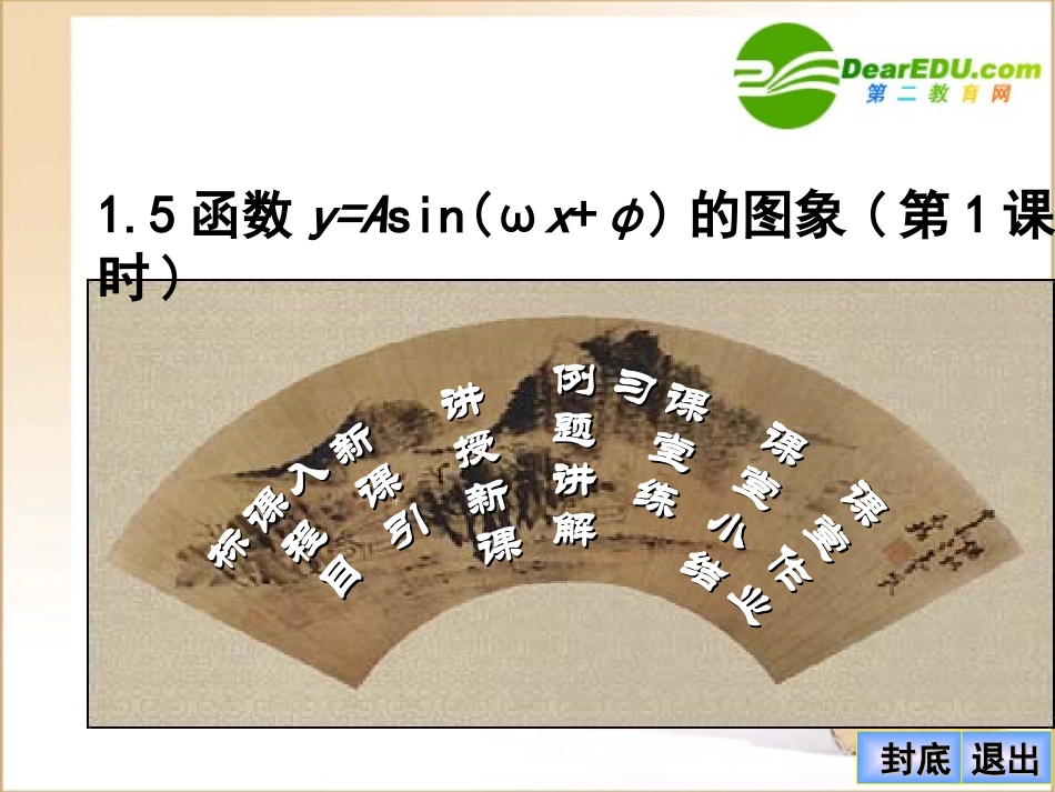 高中数学§15 函数y=Asinwxφ的图象课件新人教A版必修4 课件_第1页
