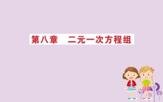版七年级数学下册 期末抢分必胜课 第八章 二元一次方程组课件 (新版)新人教版 课件