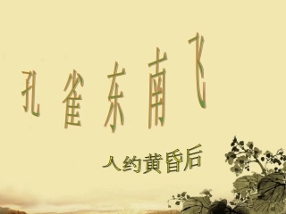 高中语文(孔雀东南飞)课件1 鲁人版必修5 课件