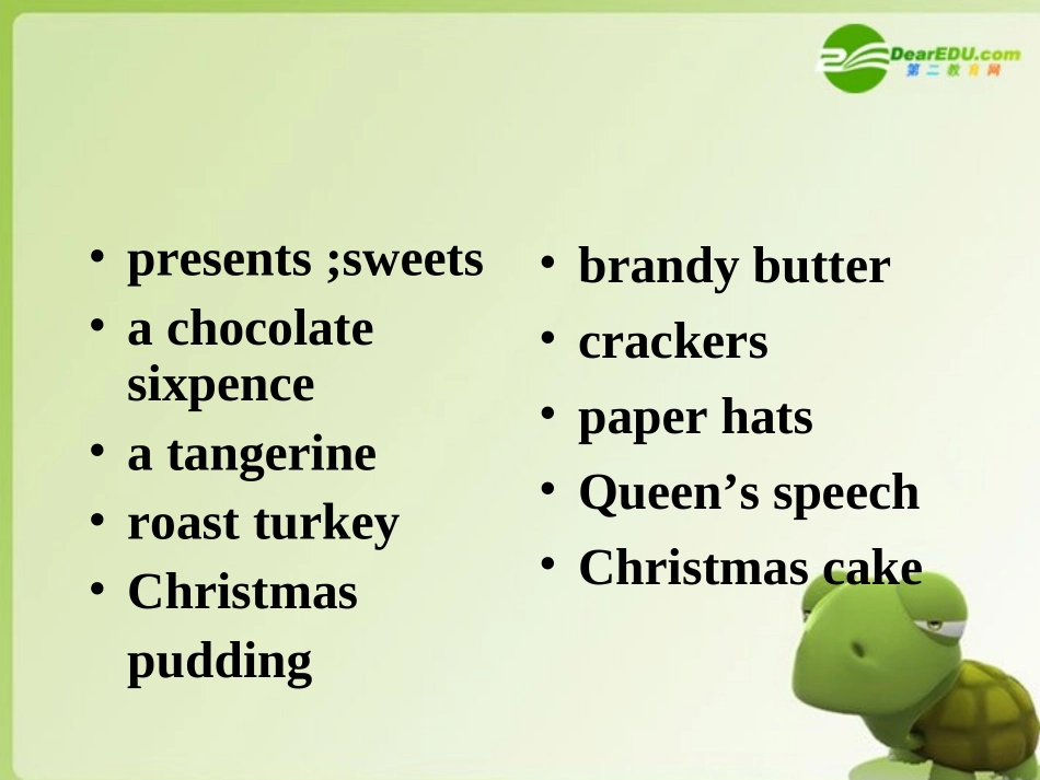 高中英语 Unit3 lesson4 Chrismas课件 新人教版必修1 课件_第2页