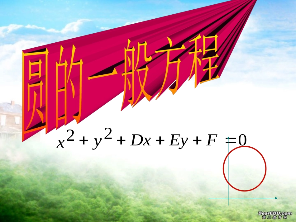 比赛资料 圆的一般方程课件_第1页