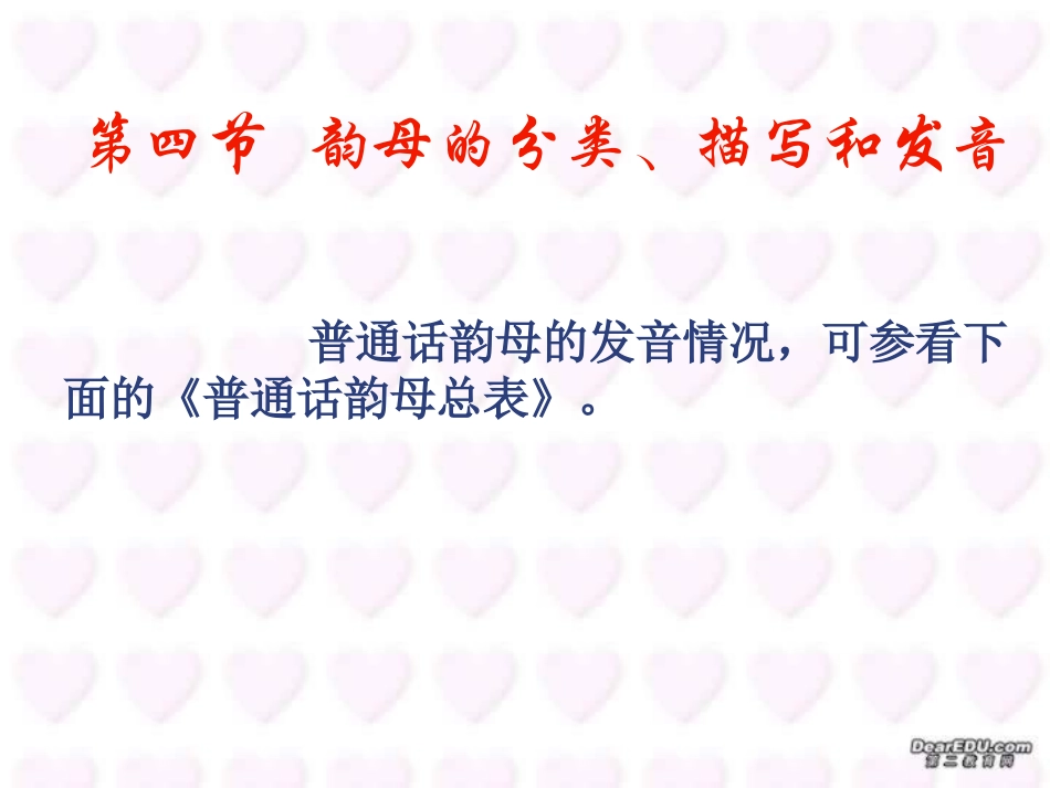 高三语文现代汉语语音 韵母的分类 描写和发音 课件_第3页