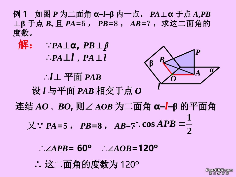 湖南省高三数学求二面角课件 人教版 课件_第3页