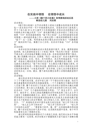 在实践中领悟，在领悟中成长