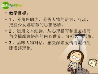 高中语文：外国小说欣赏之(娜塔莎)(苏教版)课件之四 课件