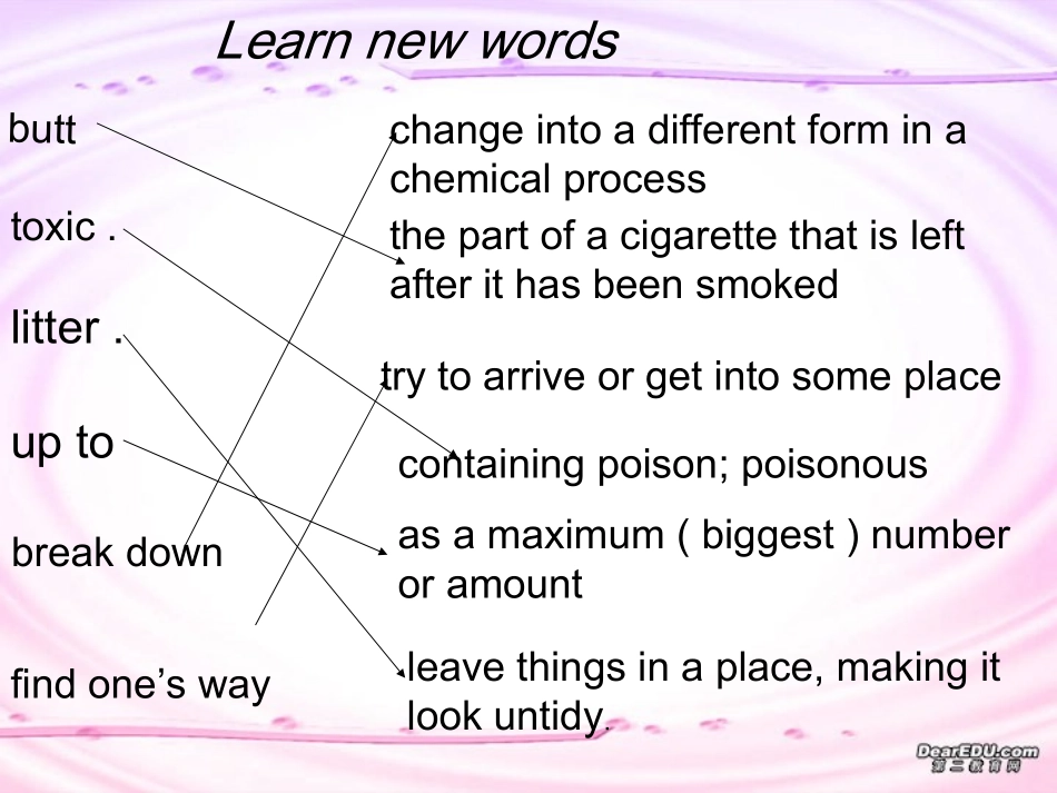 高二英语必修6 Unit4 Clean up your butts and bags课件 人教新课标版 课件_第3页