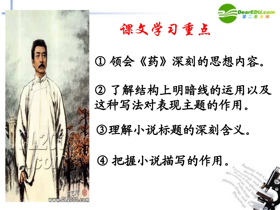 高中语文 第三单元第9课(药)课件 粤教版必修3 课件_第2页