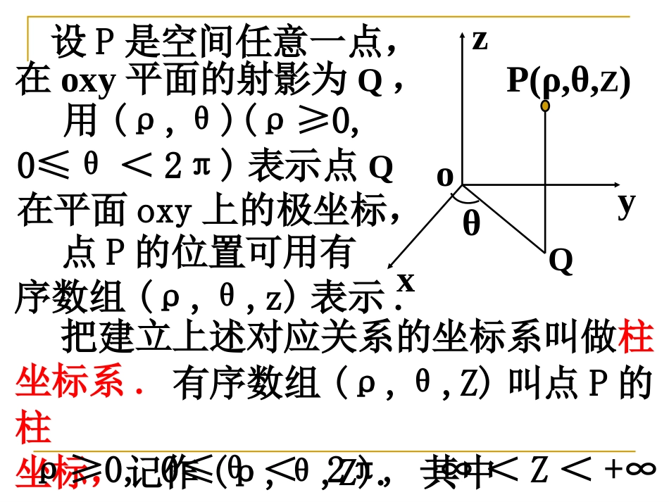高中数学选修4-4柱坐标系与球坐标系 课件_第3页