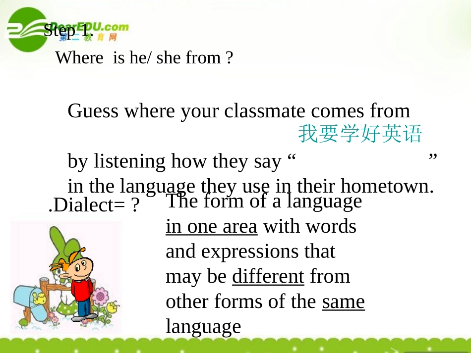 高中英语 Unit2 Standard English And Dialects 课件 新人教版 课件_第2页