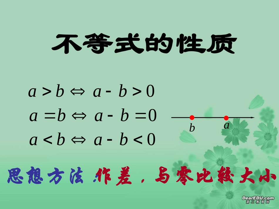 第一节 不等式的性质 课件_第1页