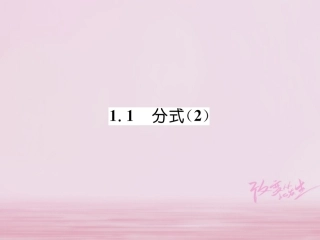 秋八年级数学上册 第1章 分式 1.1 分式(2)练习课件 (新版)湘教版 课件