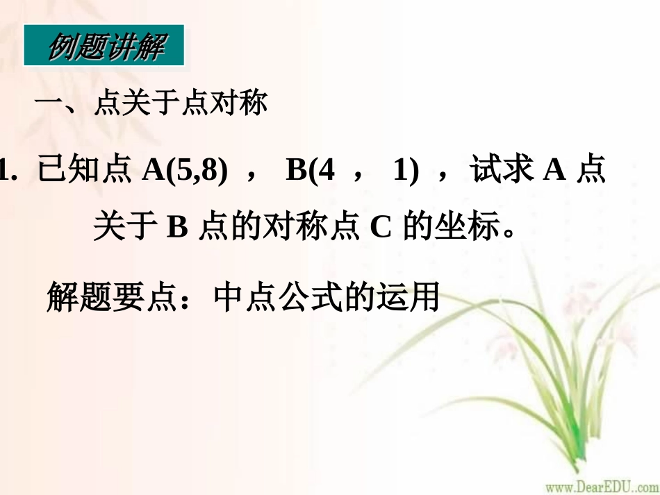 高二数学两条直线的位置关系中的对称问题 新课标 人教版 课件_第3页