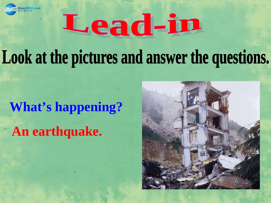 秋八年级英语上册 Module 12 Unit 2 Stay away from windows and heavy furniture课件1 (新版)外研版 课件_第3页