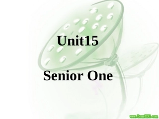 高三英语第一轮复习高一Unit15课件 新课标 人教版 课件