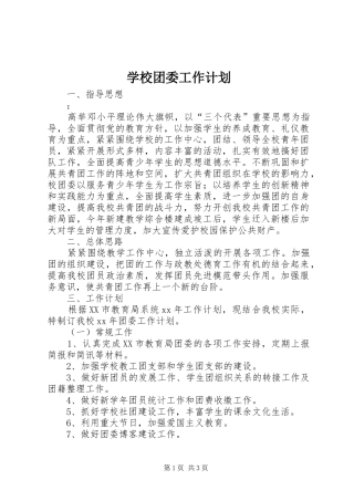 学校团委工作计划 (20)