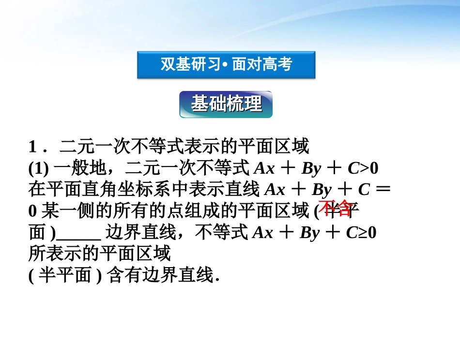 高考数学总复习 第6章§6.4简单线性规划精品课件 理 北师大版 课件_第3页