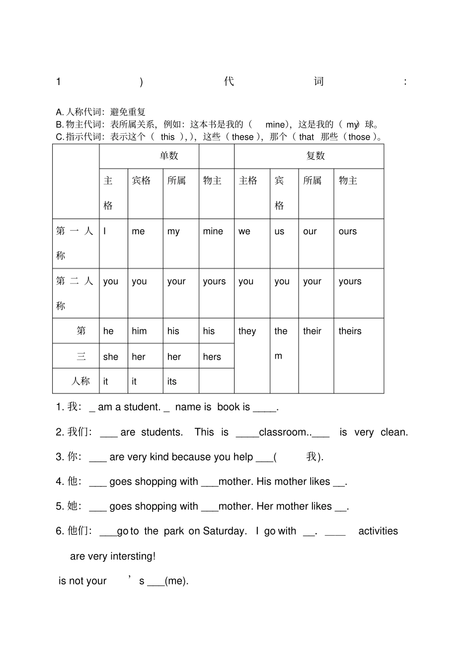六年级英语辅导_第1页