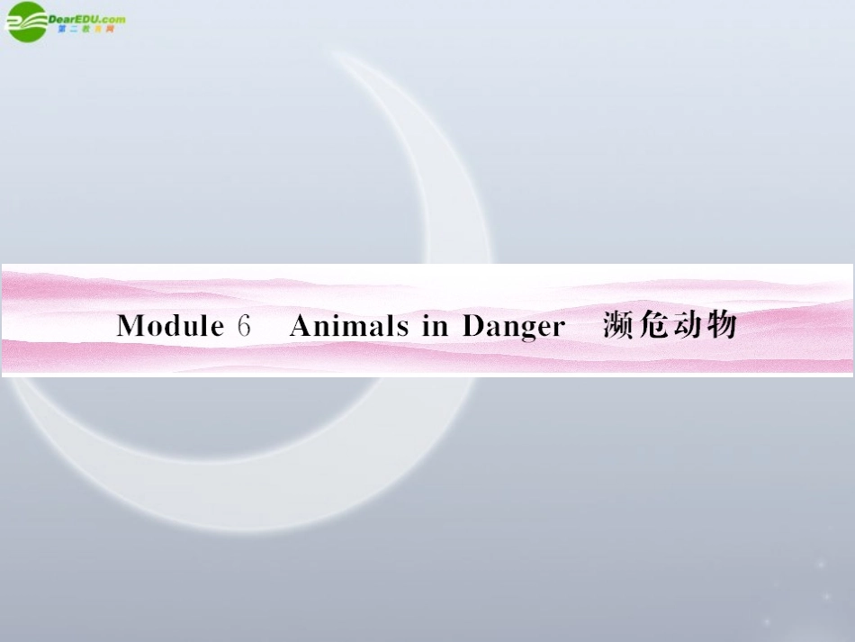 陕西省高考英语 Module 6　Animals in Danger总复习课件 外研版必修5 课件_第1页